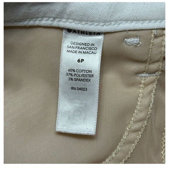 Athleta Sculptek Women’s White Skinny Jeans Size 6P Mid Rise Stretch Denim Pants - Picture 6 of 11
